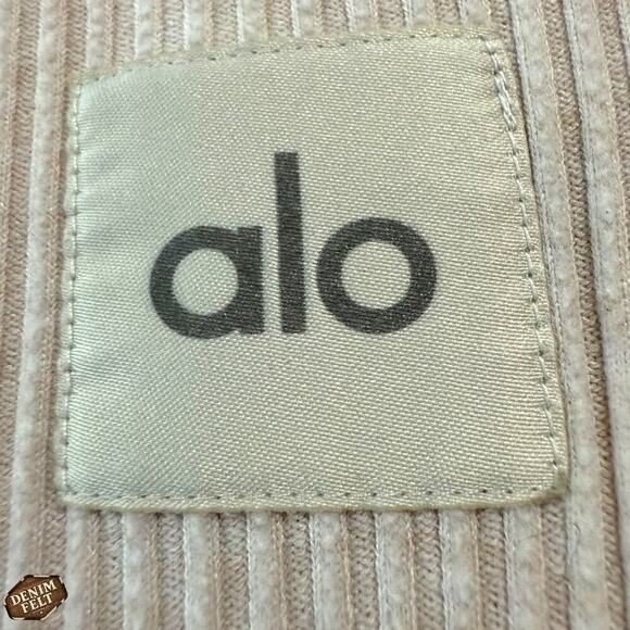 Alo Yoga Muse Sweatpant Bone Ribbed High-Waist Jogger Lounge Pants - Small - Picture 7 of 10